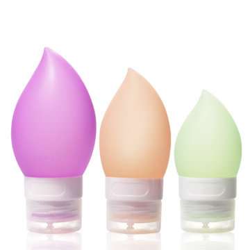 Custom Leak Proof Foldable Silicone Squeeze Baby Mini Travel Size Bottle Top Selling Products Set Cosmetic